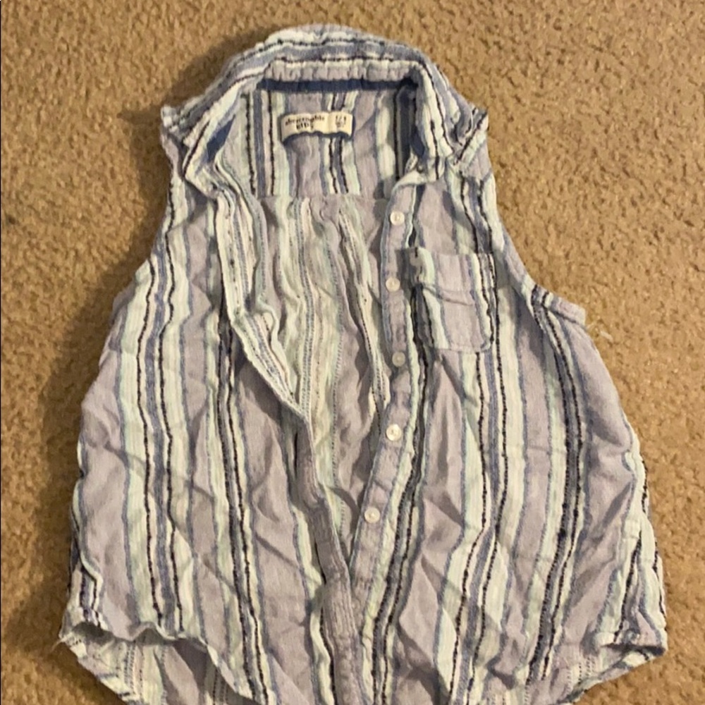 Abercrombie kids button up tank 7/8